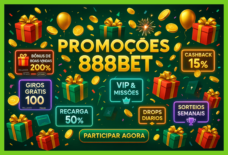 O bônus promocional 888BET é uma ótima maneira de começar sua aventura